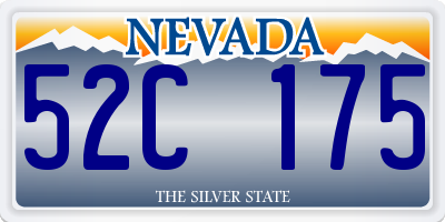 NV license plate 52C175