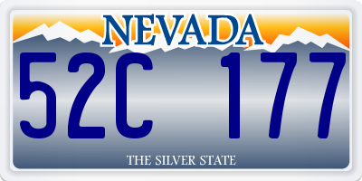 NV license plate 52C177