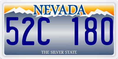 NV license plate 52C180