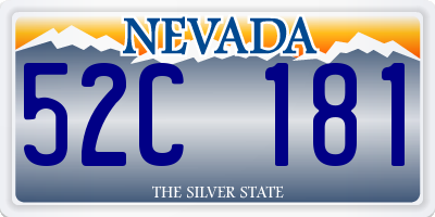 NV license plate 52C181