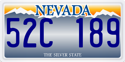 NV license plate 52C189