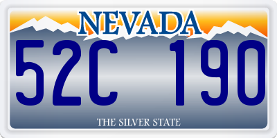 NV license plate 52C190