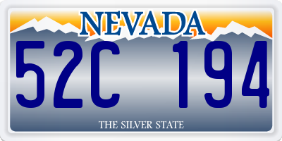 NV license plate 52C194