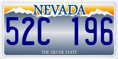 NV license plate 52C196