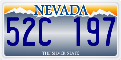 NV license plate 52C197