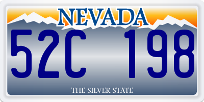 NV license plate 52C198