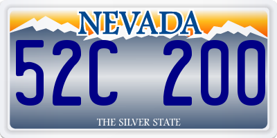 NV license plate 52C200