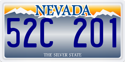 NV license plate 52C201