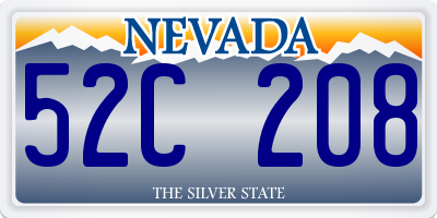 NV license plate 52C208