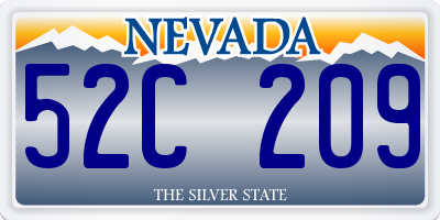 NV license plate 52C209