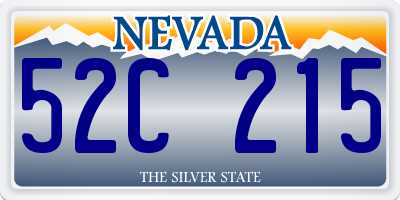 NV license plate 52C215