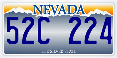 NV license plate 52C224