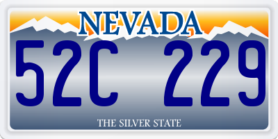 NV license plate 52C229
