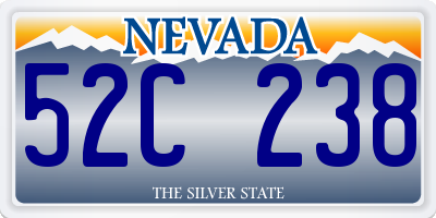 NV license plate 52C238