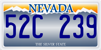 NV license plate 52C239