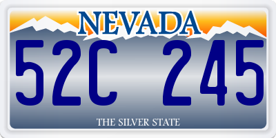 NV license plate 52C245