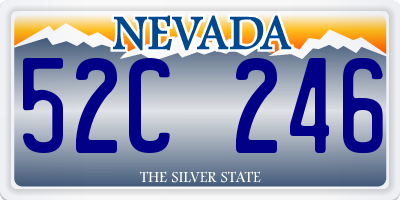 NV license plate 52C246