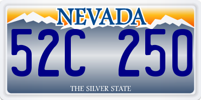 NV license plate 52C250