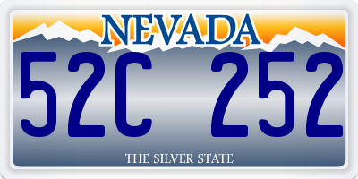 NV license plate 52C252