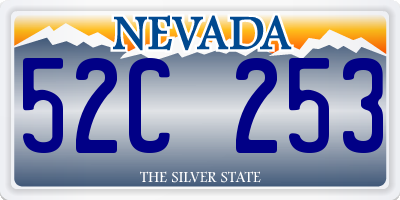 NV license plate 52C253