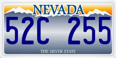 NV license plate 52C255