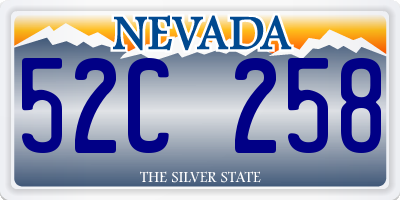 NV license plate 52C258