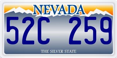 NV license plate 52C259