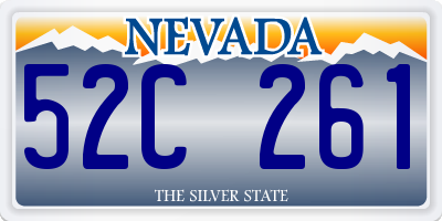 NV license plate 52C261