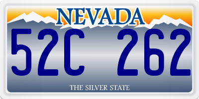 NV license plate 52C262