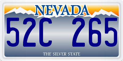 NV license plate 52C265