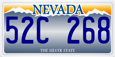 NV license plate 52C268
