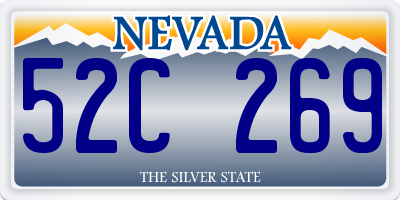 NV license plate 52C269