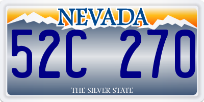 NV license plate 52C270