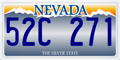 NV license plate 52C271