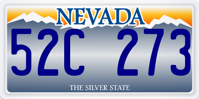 NV license plate 52C273
