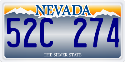 NV license plate 52C274