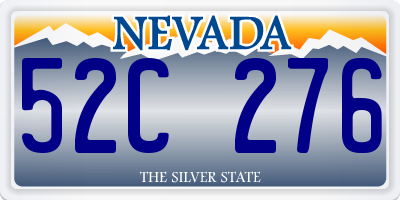 NV license plate 52C276