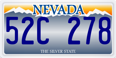 NV license plate 52C278