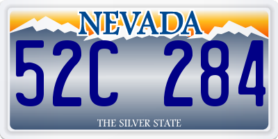 NV license plate 52C284