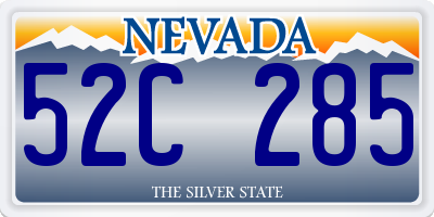 NV license plate 52C285