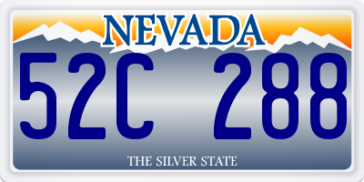 NV license plate 52C288