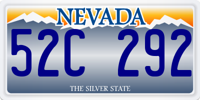 NV license plate 52C292