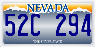 NV license plate 52C294