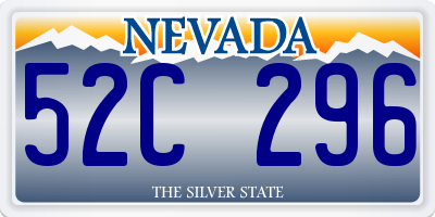 NV license plate 52C296