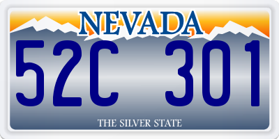 NV license plate 52C301
