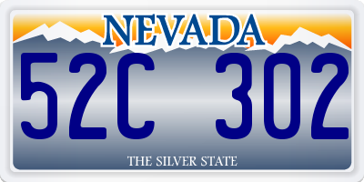 NV license plate 52C302
