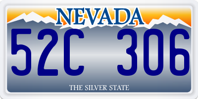 NV license plate 52C306