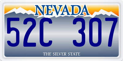 NV license plate 52C307