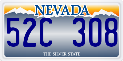 NV license plate 52C308