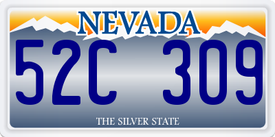 NV license plate 52C309